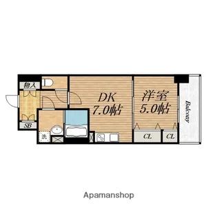 シティーコート堺駅前ロータリー【1004号室】の間取り