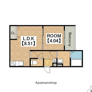 T.A西湊町1丁【3階】の間取り