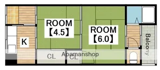 富士ハイツ【203号室】の間取り