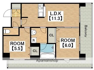 プレステージ10番館【501号室】の間取り