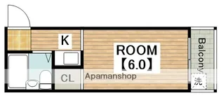 プラットホーム七道【202号室】の間取り