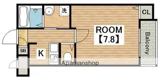 ジーイーキャトフ【1階】の間取り