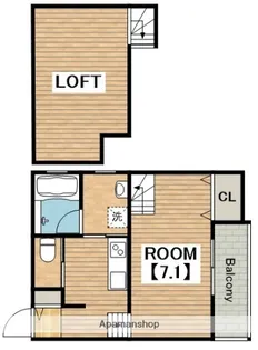 大阪府堺市西区浜寺石津町西4丁【アパート】の間取り