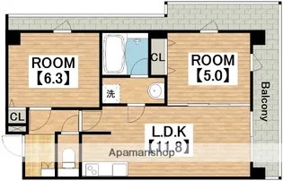 プレステージ11番館【803号室】の間取り