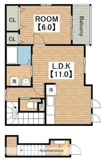 ユーヴェS Ⅵ【2階】の間取り