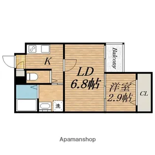 ジーイーシス【2階】の間取り