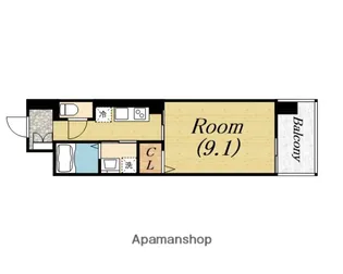 プラージュ堺【4階】の間取り