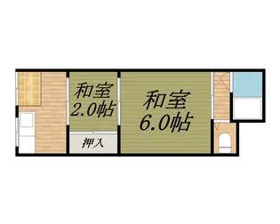 コーポカワサキ【1階】の間取り