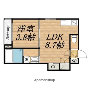 大阪府堺市西区浜寺元町3丁【アパート】の間取り