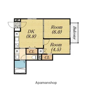 F ASECIA 諏訪ノ森【1階】の間取り