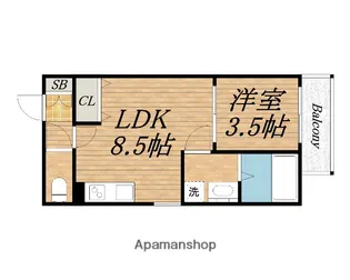 フォレなかもずSOUTH【1階】の間取り