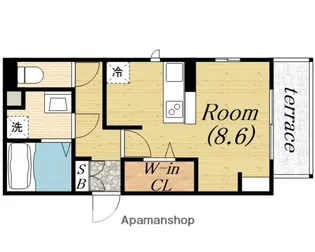 ベル・フルールTAKA【1階】の間取り