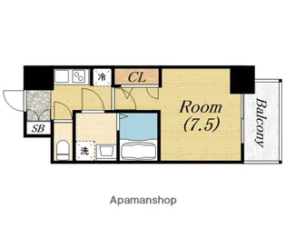 S−RESIDENCE堺浜寺BROAD【8階】の間取り
