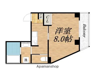 ラメール諏訪森【4階】の間取り