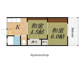 ハサマハイツ【2階】の間取り