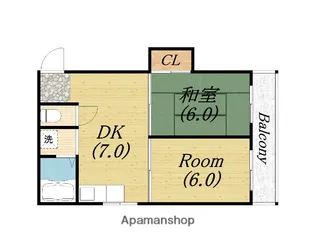 ウエストコーポ平岡【4階】の間取り