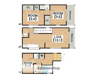 大阪府堺市西区浜寺石津町中3丁【一戸建】の間取り