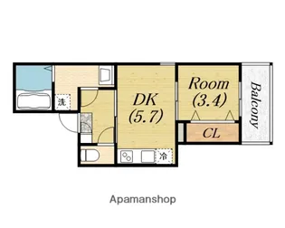 ジーメゾン西湊ウィシエ【2階】の間取り