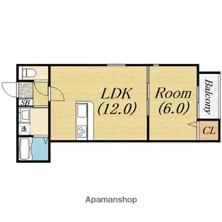 ハウスモメゾン大浜A棟【2階】の間取り