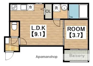七道ハウス【1階】の間取り