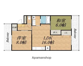 メゾンドール諏訪ノ森【2階】の間取り