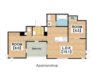 メゾン紬【2階】の間取り