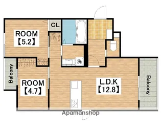 メゾン紬【3階】の間取り