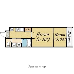 シーエムアンウエスト【4階】の間取り