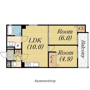 CASA CALMA菱木(AP)【1階】の間取り