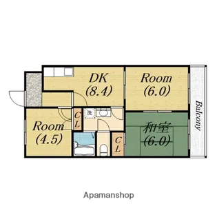草愛マンション【1階】の間取り