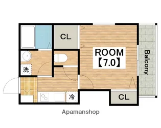 ハピネスコート堺香ヶ丘【3階】の間取り