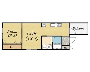 エルメゾン堺ISHIZU【1階】の間取り