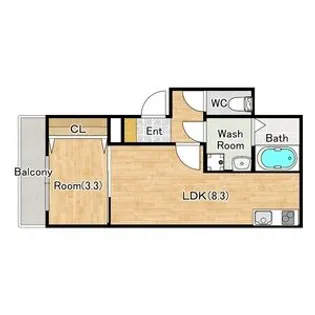 グレースヴィラ泉大津【0303号室】の間取り