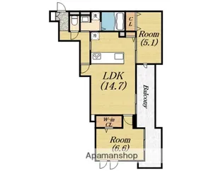 ラ メゾン ピック 中百舌鳥II【3階】の間取り