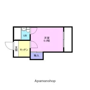 レオパレス六十谷第2【202号室】の間取り