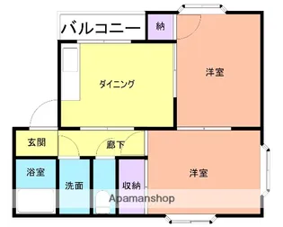 コーポ布施屋【2階】の間取り