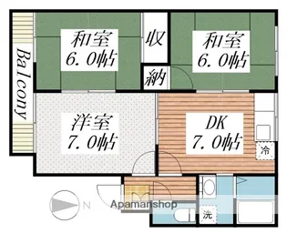 ヴィラたかつみ【2階】の間取り