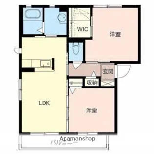 メゾン・ルテシィアⅡ【203号室】の間取り