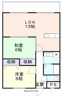 ラフィネドミール【4階】の間取り
