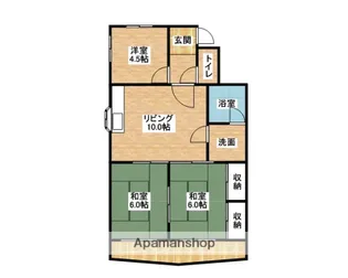 松原マンション【301号室】の間取り