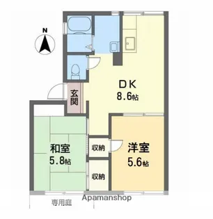 アーバンハウスC棟【1階】の間取り