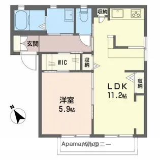 シャーメゾン笠松【205号室】の間取り
