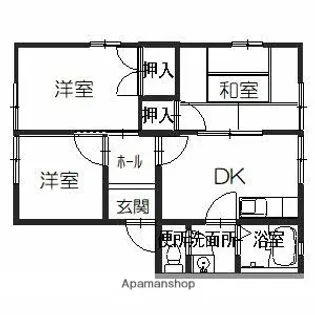 ディアス井端【106号室】の間取り