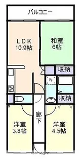 サンライズマンション岩出10【309号室】の間取り