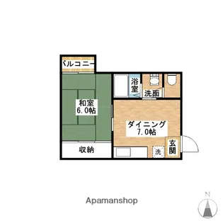 ベルASコーポ【102号室】の間取り