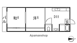 ハイツホワイト【・307号室】の間取り