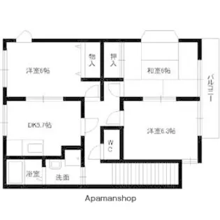 ハイステージ大谷【.202号室】の間取り