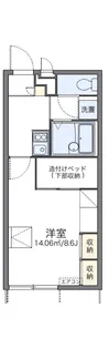 レオパレス紀水【203号室】の間取り