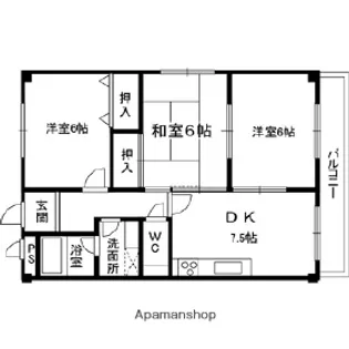 マンションVEGA【102号室】の間取り