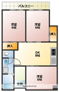 VIASACRA岩出【408号室】の間取り